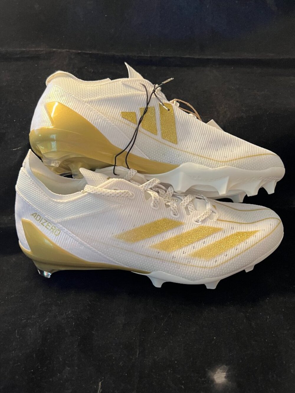 Adidas Adizero Electric White / Gold Football Cleats NWT M 8